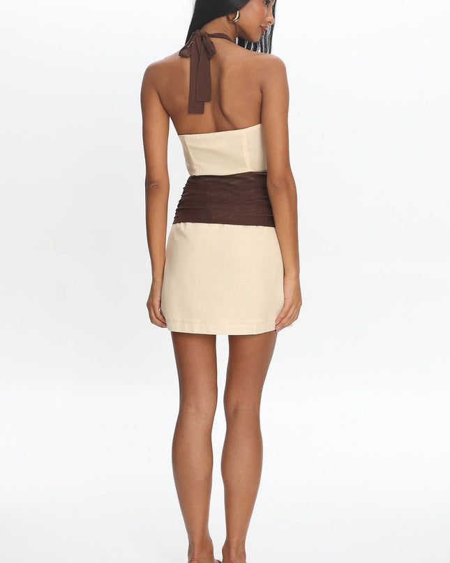 Butter Halter Mini Dress
