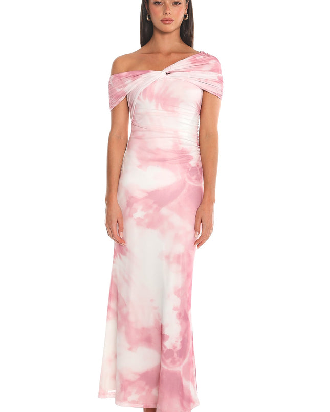 Pink Tie-Dye Maxi Dress