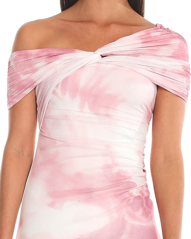 Pink Tie-Dye Maxi Dress