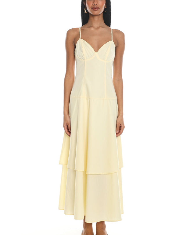 Butter Tiered Bustier Maxi Dress