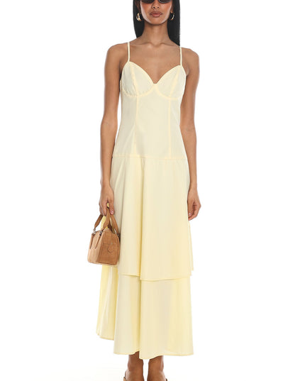 Butter Tiered Bustier Maxi Dress