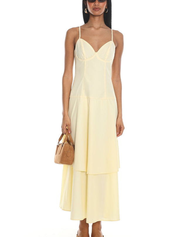 Butter Tiered Bustier Maxi Dress