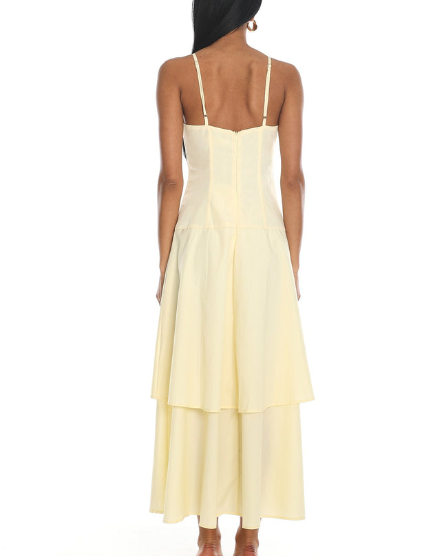 Butter Tiered Bustier Maxi Dress