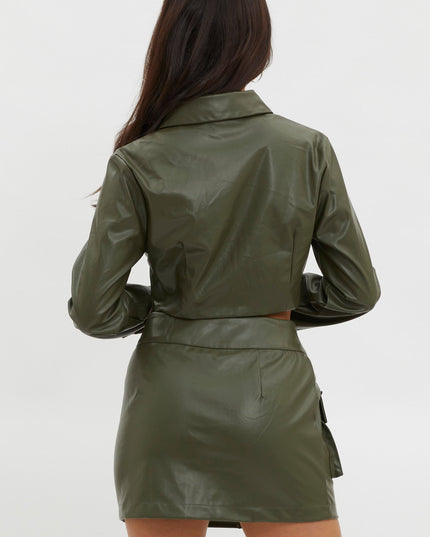 Olive Pocket Mini Skirt