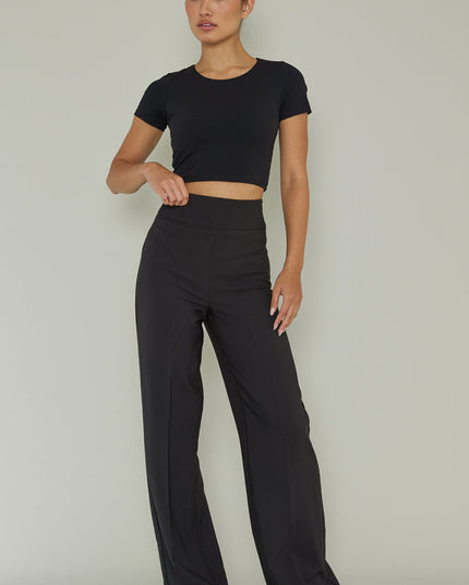 Black Short Sleeve Top