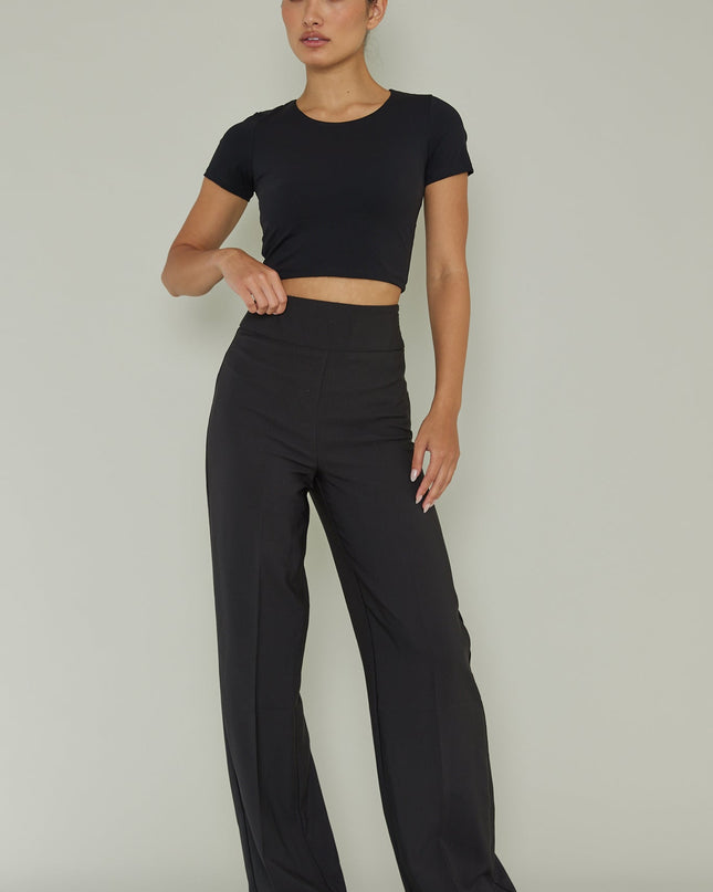 Black Short Sleeve Top