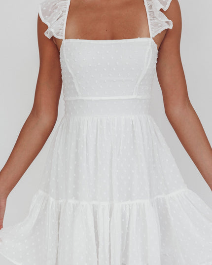 White Strappy Back Mini Dress Hail Spot