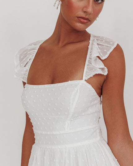 White Strappy Back Mini Dress Hail Spot