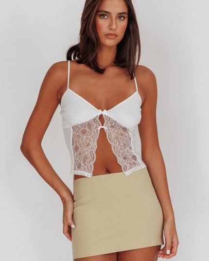 White Lace Babydoll Top