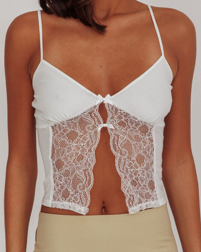 White Lace Babydoll Top