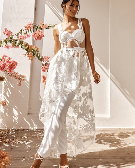White High Waist Pants