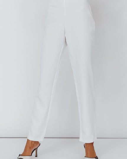 White High Waist Pants