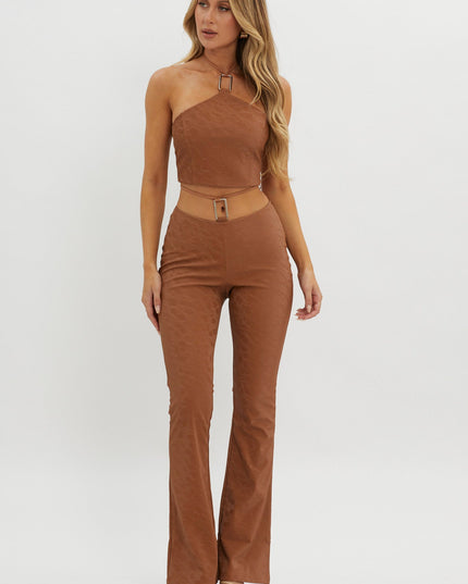 Gemini Faux Leather Pants Mud