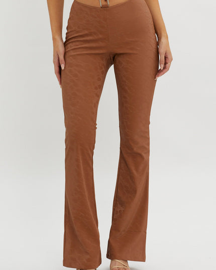 Gemini Faux Leather Pants Mud