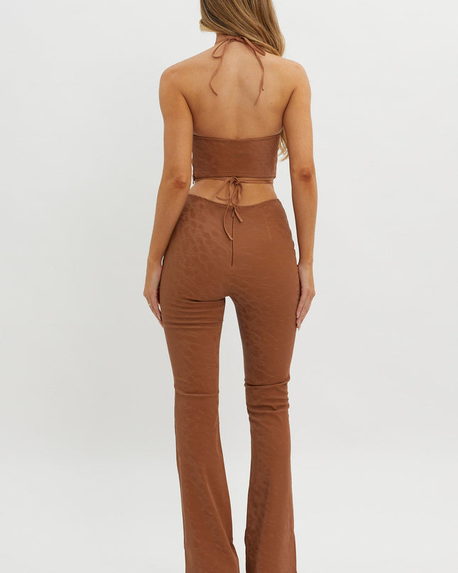 Gemini Faux Leather Pants Mud
