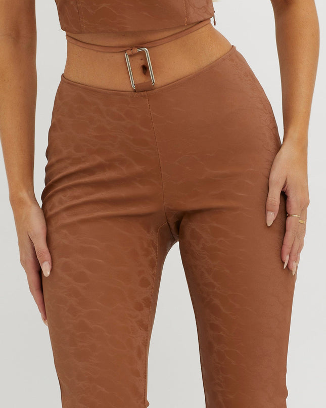 Gemini Faux Leather Pants Mud