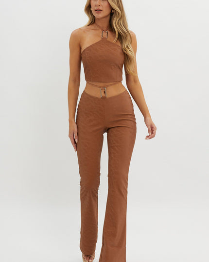 Gemini Faux Leather Pants Mud