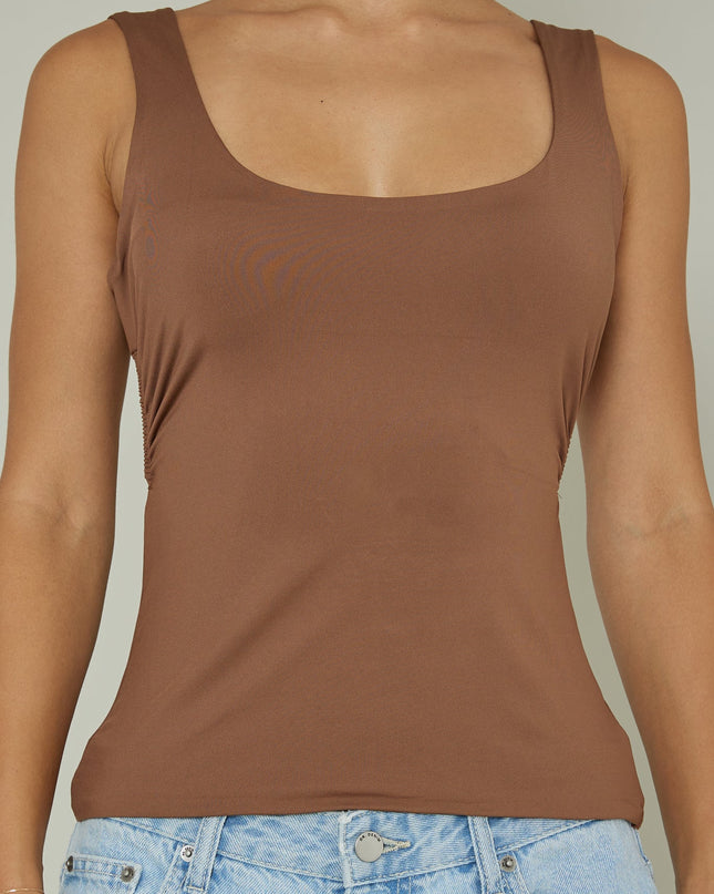 Chocolate Tate Backless Top