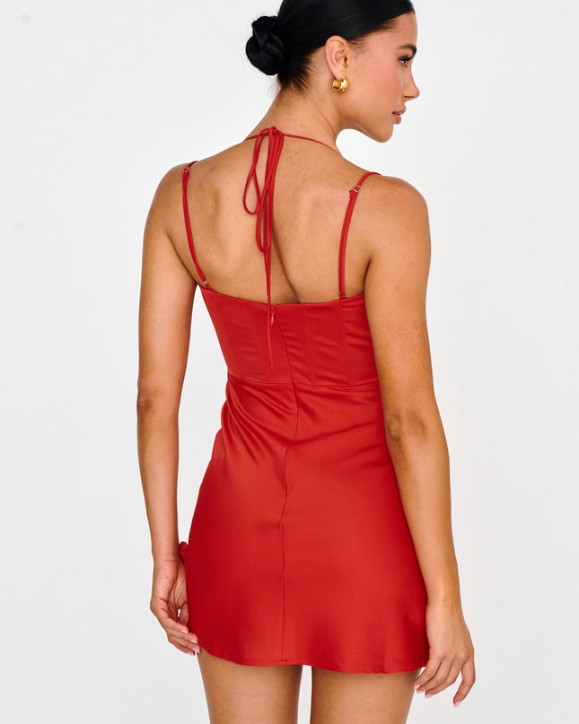 Red A Star Bustier Mini Dress