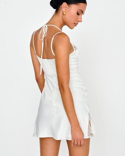 White A Star Bustier Mini Dress