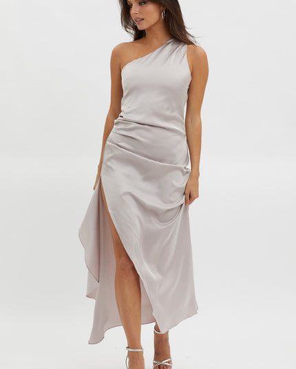 One-Shoulder Midi Dress Prosecco