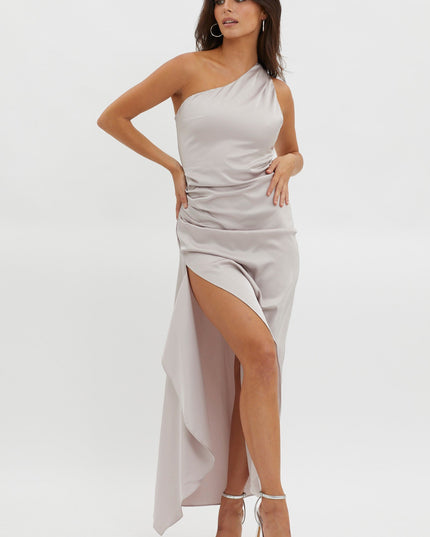 One-Shoulder Midi Dress Prosecco
