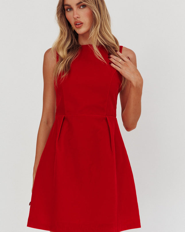 Red/Pink Bow Back Mini Dress