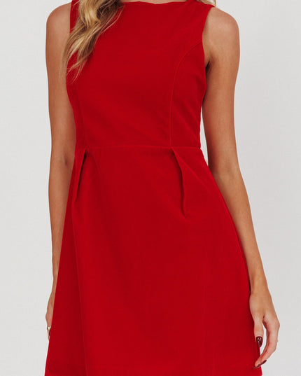 Red/Pink Bow Back Mini Dress