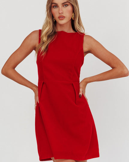 Red/Pink Bow Back Mini Dress