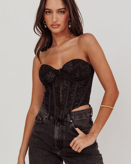 Black & Eye Corset Top