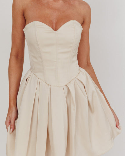 Champagne Like Sweetheart Neckline Mini Dress