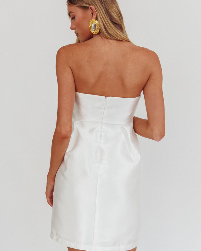 Off White Double Bow Mini Dress