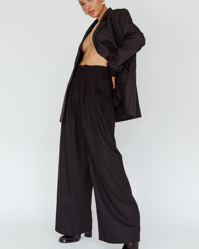 Black Side Pocket Trouser Pants