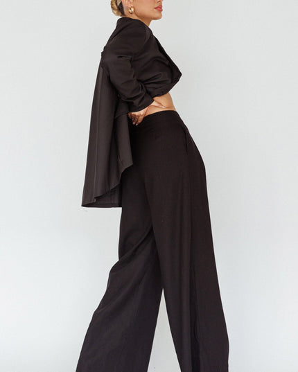 Black Side Pocket Trouser Pants