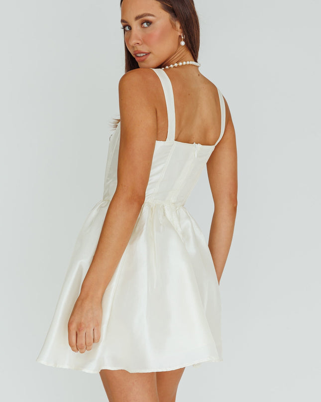 Ivory Corset Bust Mini Dress