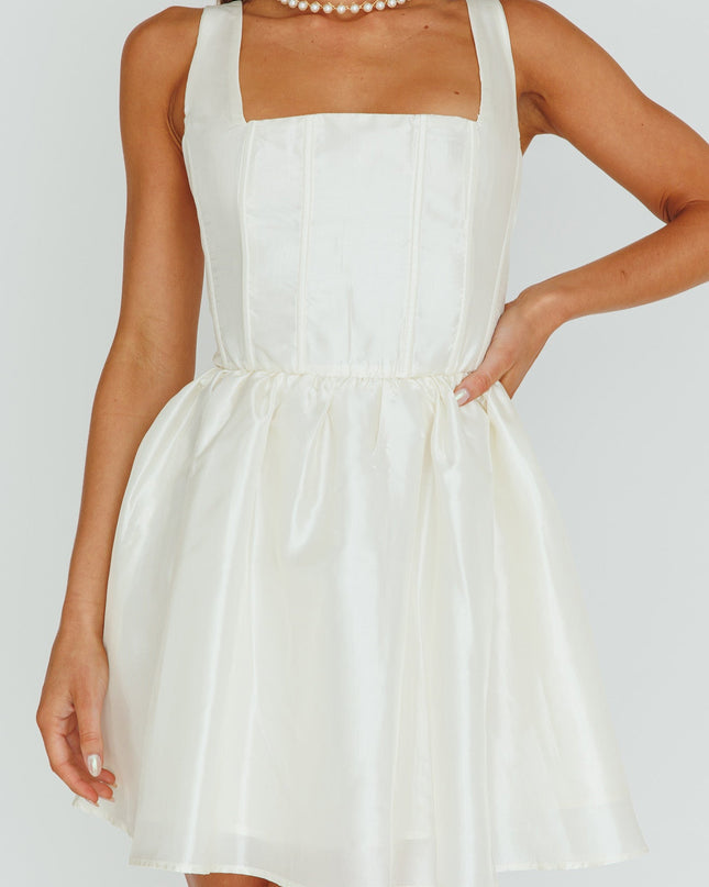 Ivory Corset Bust Mini Dress