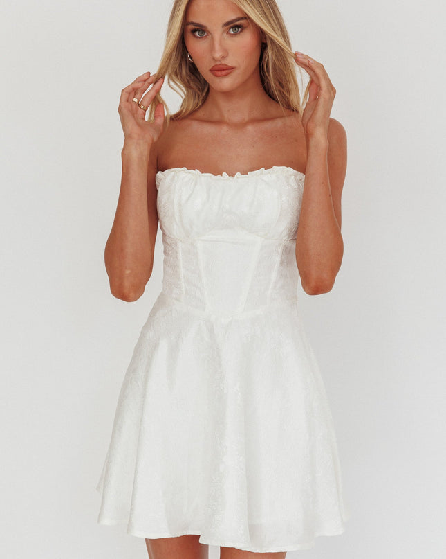 Ivory Corset Bodice Mini Dress