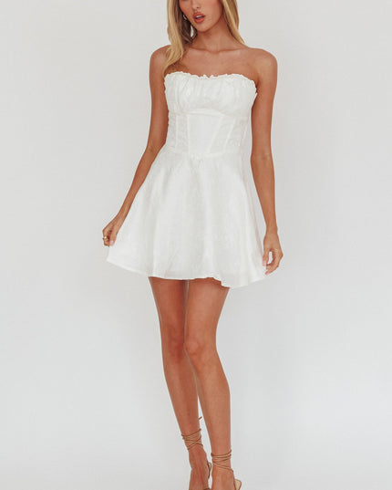 Ivory Corset Bodice Mini Dress