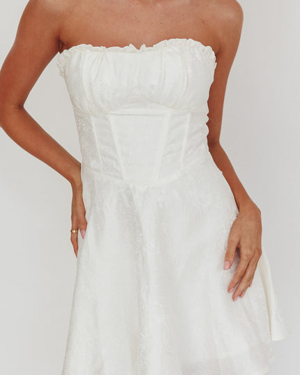 Ivory Corset Bodice Mini Dress