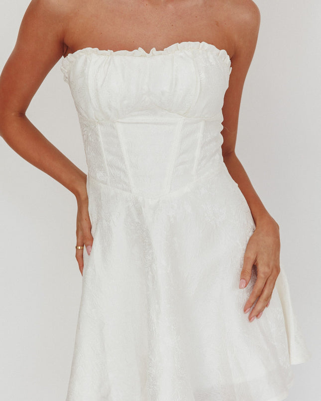 Ivory Corset Bodice Mini Dress