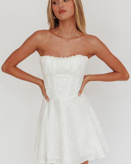 Ivory Corset Bodice Mini Dress