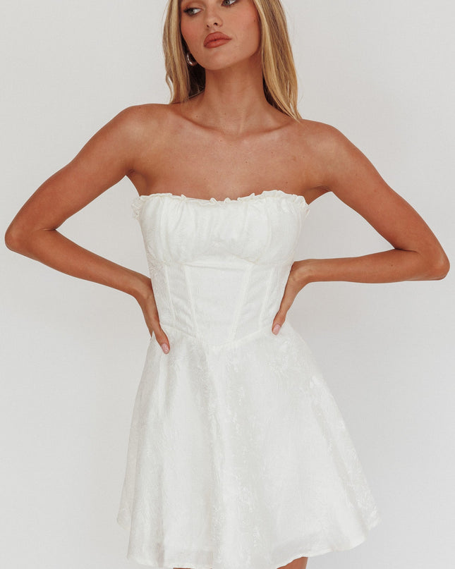 Ivory Corset Bodice Mini Dress