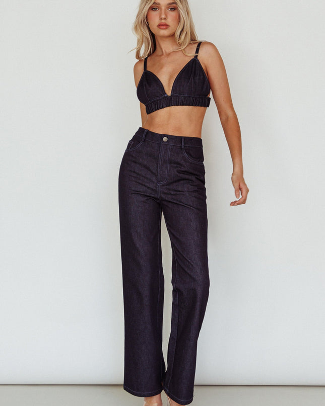 Denim Bralette Crop Top