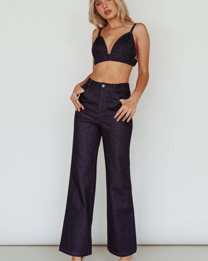 Denim Bralette Crop Top