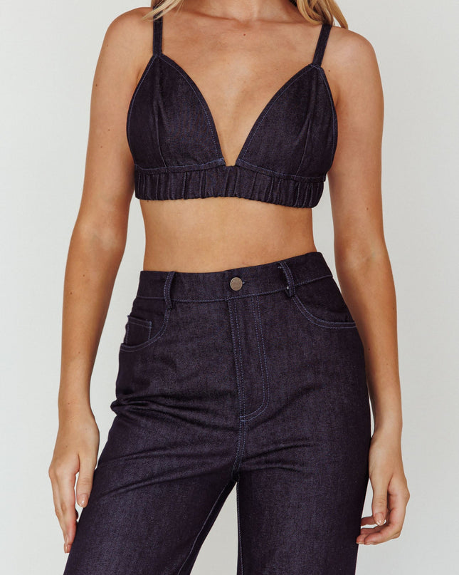 Denim Bralette Crop Top