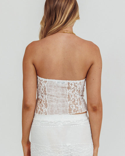 White Laganas Lace Top