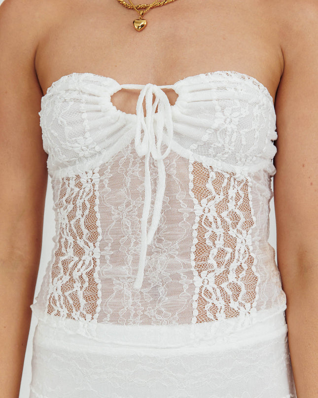 White Laganas Lace Top