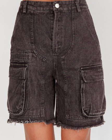 Black Cargo Short Jorts