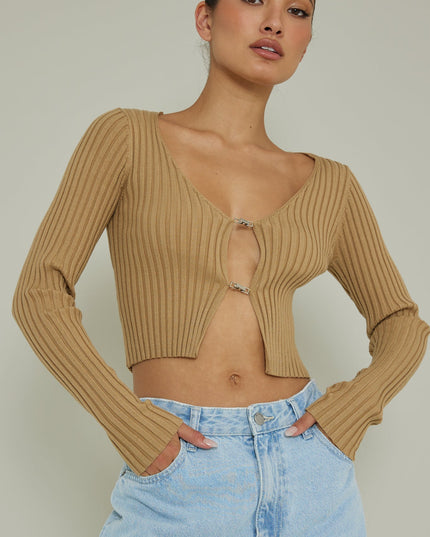 Taupe Long Sleeve Top