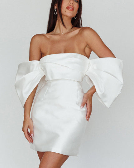 White Off-Shoulder Mini Dress